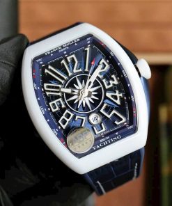 Franck Muller V45 White Ceramic Blue Dial Best Replica ABF Factory 45mm (2)