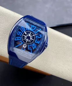 Franck Muller V45 Yachting Ceramic Blue Replica Watches 45mm (5)