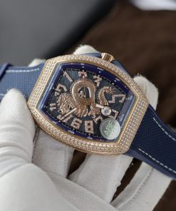 Franck Muller Vanguard Dragon V45 SC DT Blue Dial Rose Gold ABF Factory (10)