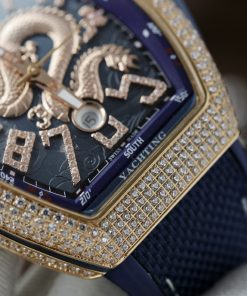 Franck Muller Vanguard Dragon V45 SC DT Blue Dial Rose Gold ABF Factory (10)