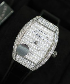 Franck Muller Vanguard V32 Black Full Baguette Diamonds 36mm (3)