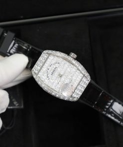 Franck Muller Vanguard V32 Black Full Baguette Diamonds 36mm (3)