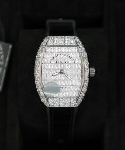 Franck Muller Vanguard V32 Black Full Baguette Diamonds 36mm (3)