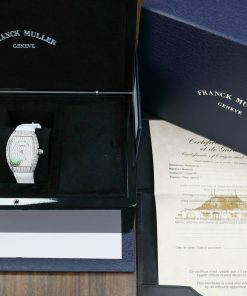 Franck Muller Vanguard V32 White Full Baguette Diamonds 36mm (2)
