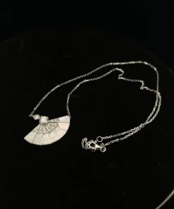 Garrard Necklace And Earrings Set Womens Custom Mother of Pearl 18K White Gold (2)