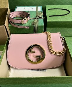 Gucci Blondie Replica Bags Womens Pink Lock Gold Size 28x16x4cm (1)