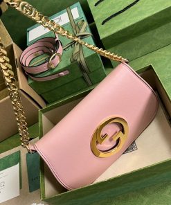 Gucci Blondie Replica Bags Womens Pink Lock Gold Size 28x16x4cm (1)