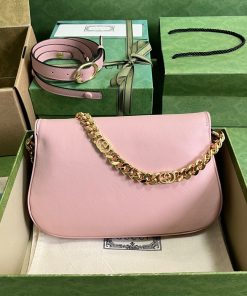 Gucci Blondie Replica Bags Womens Pink Lock Gold Size 28x16x4cm (1)