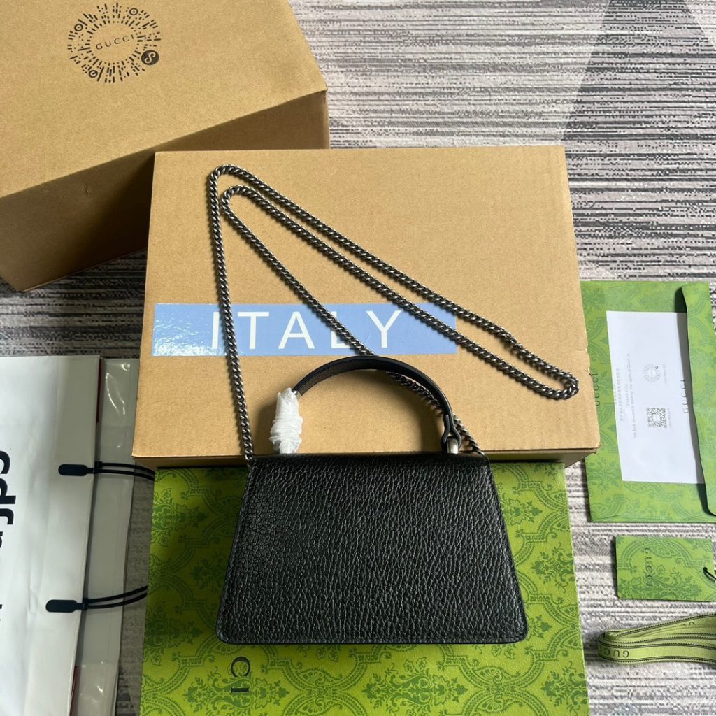 Gucci Dionysus Mini Black Replica Bags Size 18cm (2)