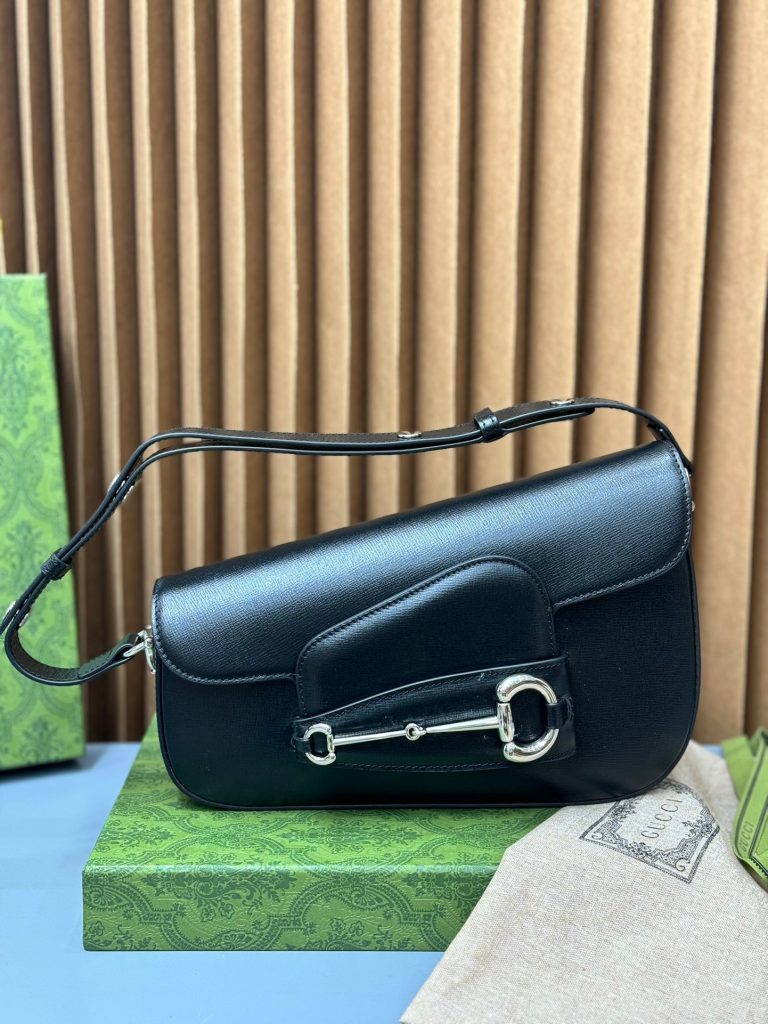 Gucci Horsebit 1955 Black Womes Replica Bags Size 26cm (2)