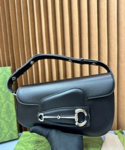 Gucci Horsebit 1955 Black Womes Replica Bags Size 26cm (2)