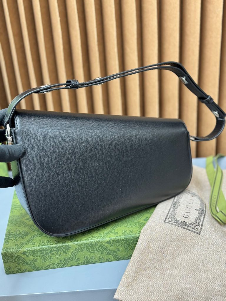 Gucci Horsebit 1955 Black Womes Replica Bags Size 26cm (2)