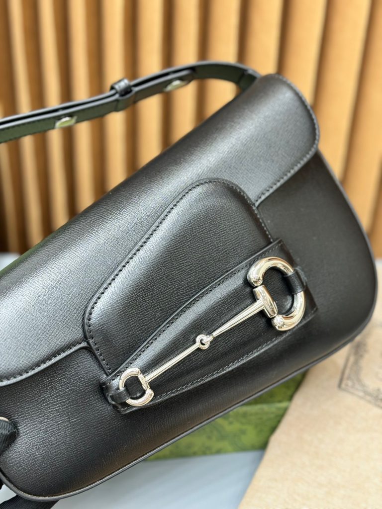 Gucci Horsebit 1955 Black Womes Replica Bags Size 26cm (2)