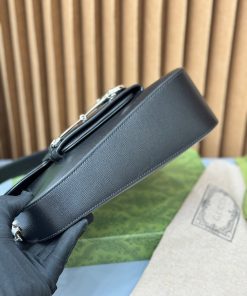 Gucci Horsebit 1955 Black Womes Replica Bags Size 26cm (2)