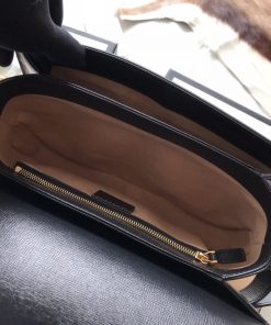 Gucci Horsebit 1955 Mini Black Leather Replica Bags 25cm (2)
