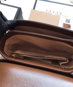 Gucci Horsebit 1955 Mini Replica Bags Brown Leather Size 25cm (2)