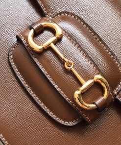Gucci Horsebit 1955 Mini Replica Bags Brown Leather Size 25cm (2)
