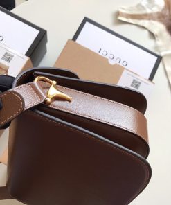 Gucci Horsebit 1955 Mini Replica Bags Brown Leather Size 25cm (2)