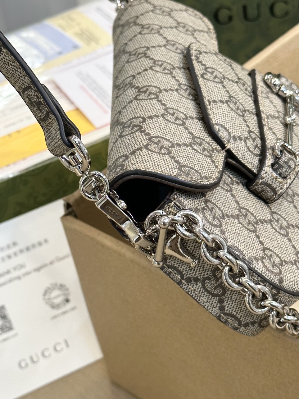 Gucci Horsebit 1955 Mini Shoulder Bags Best Replica 20cm (1) Gucci Horsebit 1955 Mini Shoulder Bags Best Replica 20cm (2)