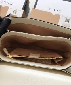 Gucci Horsebit 1955 Mini White Leather Replica Bags 25cm (2)