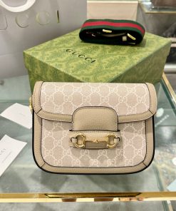 Gucci Horsebit 1955 Shoulder Monogram Replica Bags Size 25x18x8cm (2)