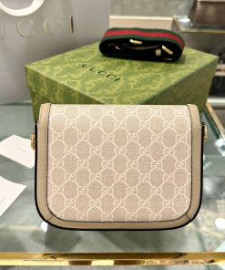 Gucci Horsebit 1955 Shoulder Monogram Replica Bags Size 25x18x8cm (2)