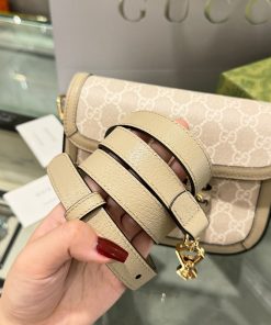 Gucci Horsebit 1955 Shoulder Monogram Replica Bags Size 25x18x8cm (2)
