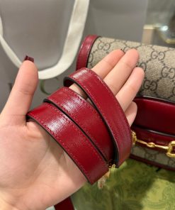Gucci Horsebit 1955 Shoulder Red Replica Bags Size 25x18x8cm (2)
