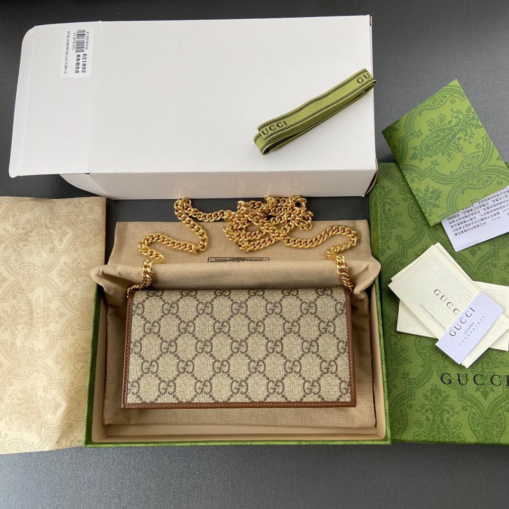 Gucci Horsebit 1955 Wallet With Chain Replica Bags 19x4x10cm (5)