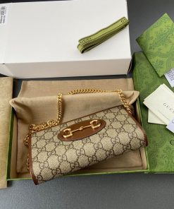 Gucci Horsebit 1955 Wallet With Chain Replica Bags 19x4x10cm (5)