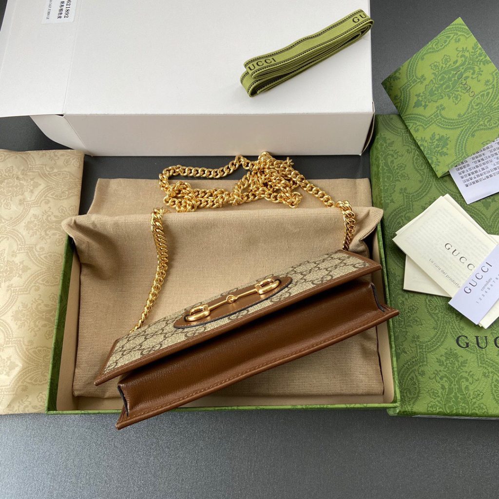 Gucci Horsebit 1955 Wallet With Chain Replica Bags 19x4x10cm (5)