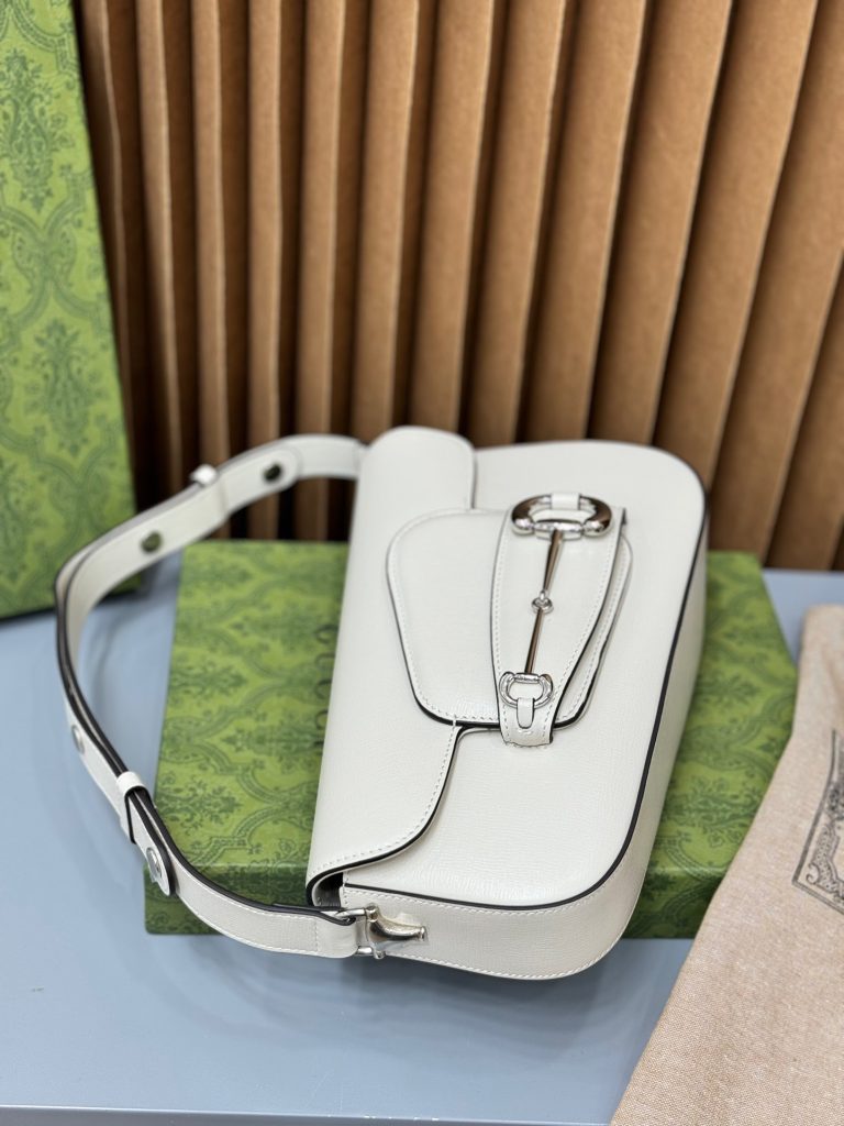 Gucci Horsebit 1955 White Womes Replica Bags Size 26cm (2)