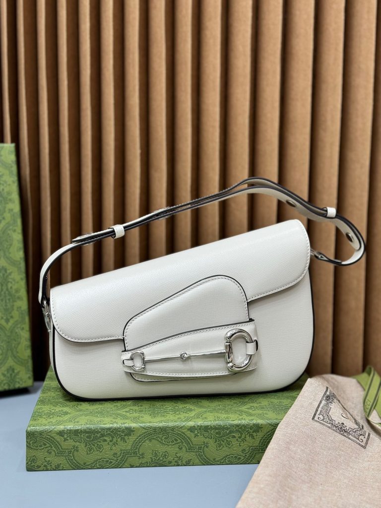 Gucci Horsebit 1955 White Womes Replica Bags Size 26cm (2)