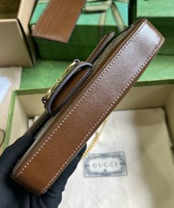 Gucci Horsebit 1955 Womens Replica Bags Brown Size 21.5x12 (2)