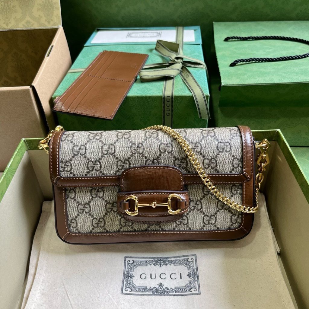 Gucci Horsebit 1955 Womens Replica Bags Brown Size 21.5x12 (2)