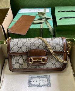 Gucci Horsebit 1955 Womens Replica Bags Brown Size 21.5x12 (2)