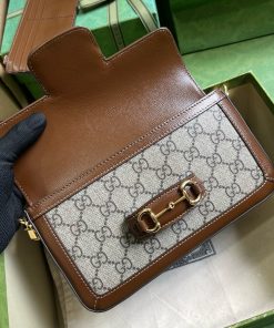 Gucci Horsebit 1955 Womens Replica Bags Brown Size 21.5x12 (2)