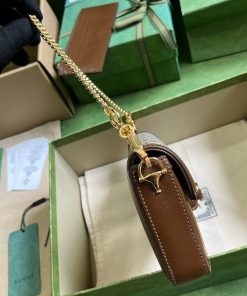 Gucci Horsebit 1955 Womens Replica Bags Brown Size 21.5x12 (2)