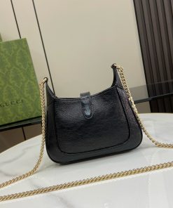 Gucci Jackie Notte Mini Womens Replica Bags Black Size 19.5x18x3 (2)
