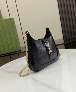 Gucci Jackie Notte Mini Womens Replica Bags Black Size 19.5x18x3 (2)