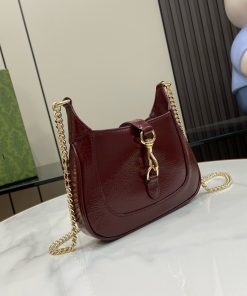 Gucci Jackie Notte Mini Womens Replica Bags Plum Red Size 19.5x18x3 (1)