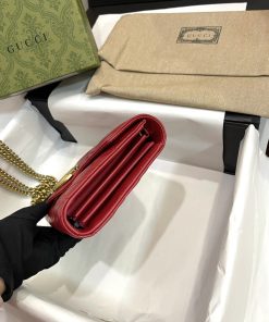 Gucci Marmont Small Shoulder Replica Bags Red Size 20cm (2)