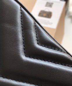 Gucci Marmont Top Handle Black Replica Bags 27cm (2)