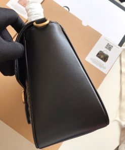 Gucci Marmont Top Handle Black Replica Bags 27cm (2)