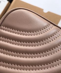 Gucci Marmont Top Handle Pink Super Fake Bags 27cm (2)