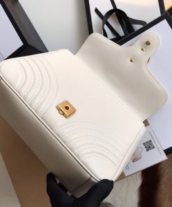 Gucci Marmont Top Handle White Replica Bags 27cm (2)