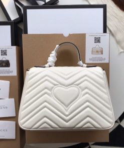 Gucci Marmont Top Handle White Replica Bags 27cm (2)