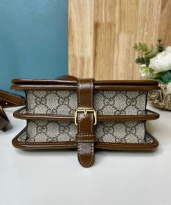 Gucci Mini Shoulder Interlocking G Brown Replica Handbags Size 17x20x7 (2)