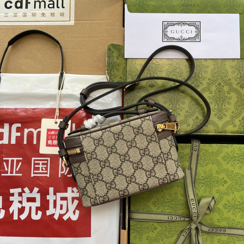 Gucci Ophidia Cosmetic Case Monogram Brown Replica Bags Size 15 (8)