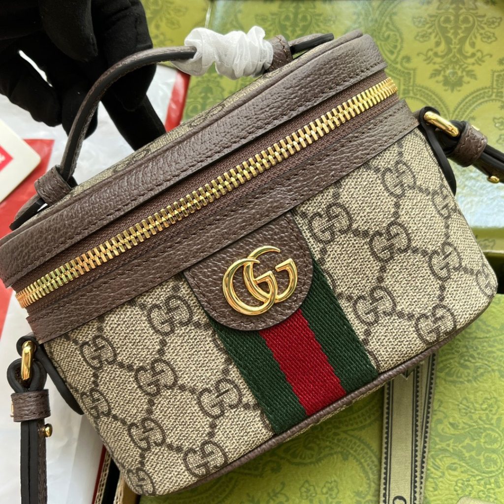 Gucci Ophidia Cosmetic Case Monogram Brown Replica Bags Size 15 (8)